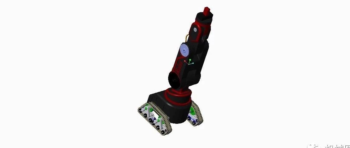 【机器人】双履带机械手3D模型图纸 CREO设计 附STP格式