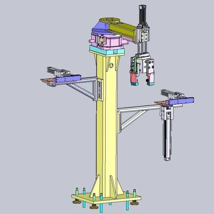 【非标数模】中转机构3D数模图纸 CREO设计 附STEP