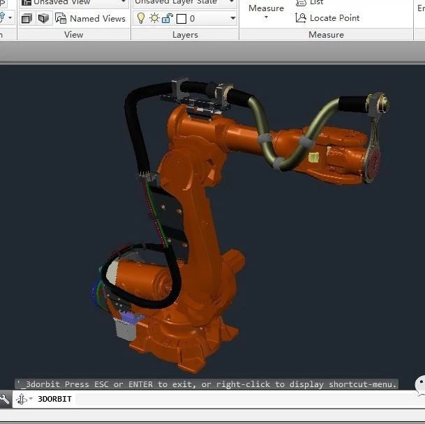 【机器人】ABB irb 6640六轴工业机器人3D模型图纸 AutoCAD设计 dwg格式