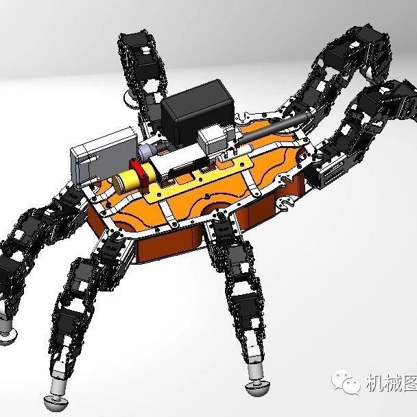 【机器人】六足爬行机器人图纸 SolidWorks设计
