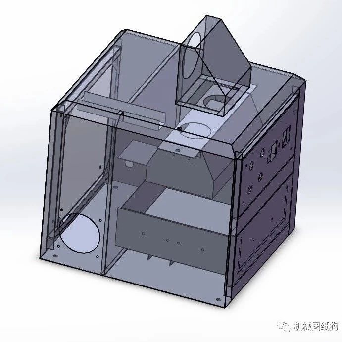 【非标数模】抽屉式UV光固机钣金结构3D图纸 Solidworks设计