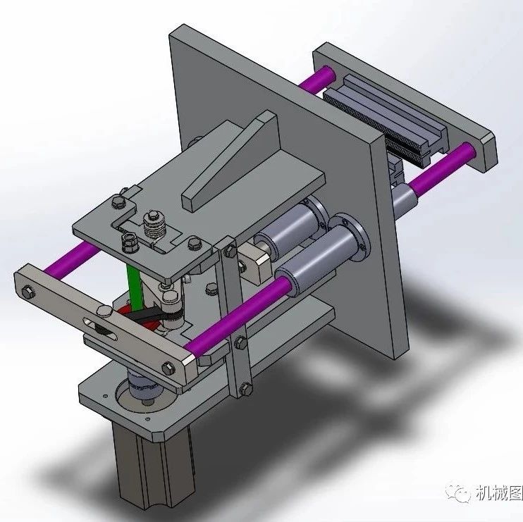 【非标数模】凸轮包装热封机构3D模型图纸 Solidworks设计