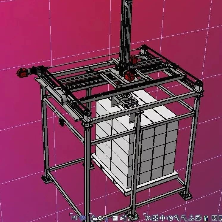 【机器人】四轴码垛机械手3D模型图纸 STEP格式