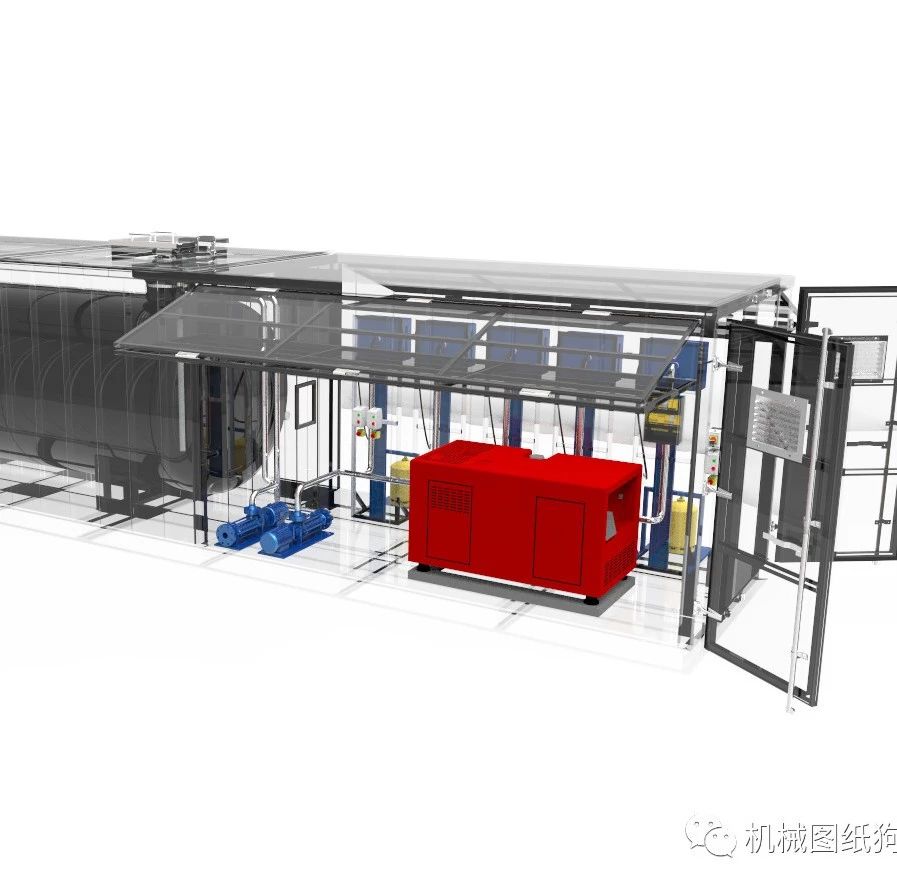 【工程机械】LPG液化石油气移动站模型3D图纸 STP格式