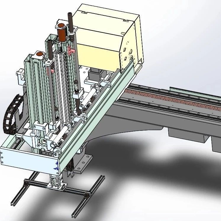 【机器人】横走式双臂机械手3D模型图纸 Solidworks设计