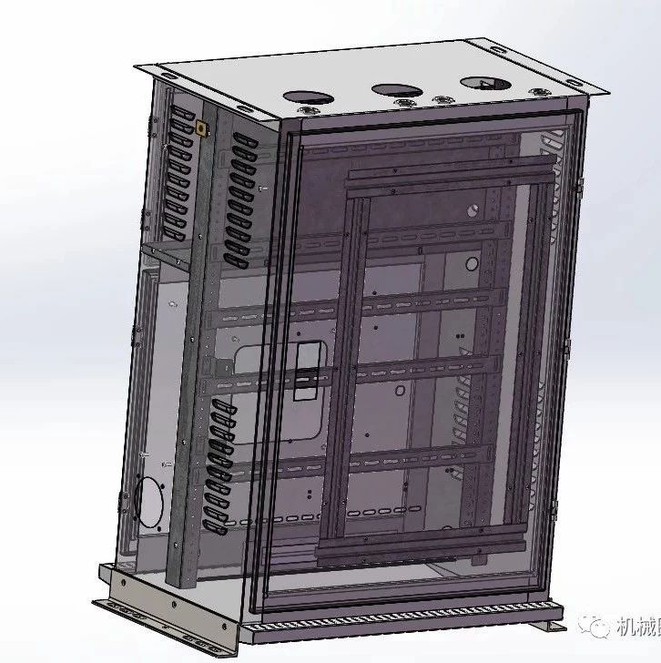 【工程机械】户外JP柜钣金模型3D图纸 Solidworks设计