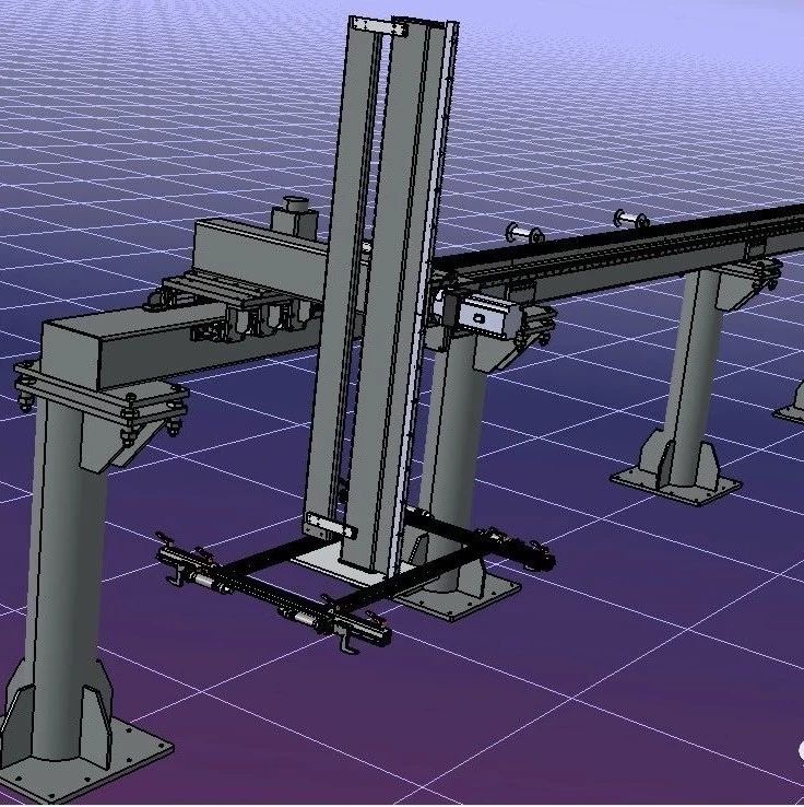 【机器人】二轴移载上料机械手3D模型图纸 STEP格式