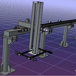 【机器人】二轴移载上料机械手3D模型图纸 STEP格式