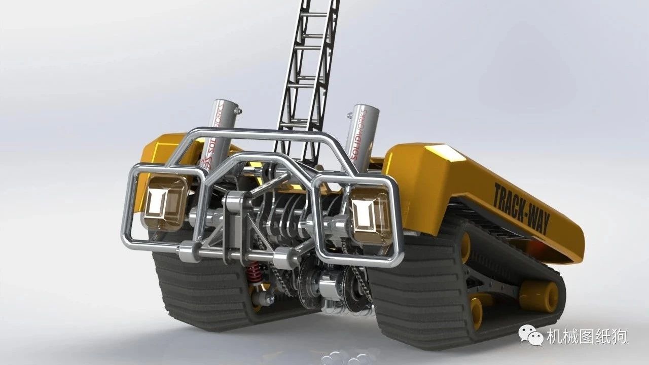 【其他车型】Track Way全地形履带滑板车3D模型图纸 Solidworks设计 附x_t