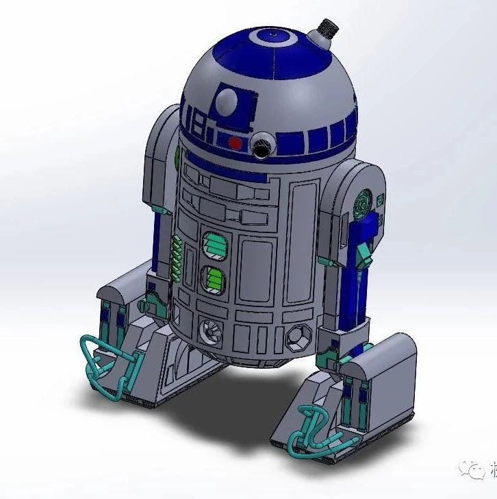 【机器人】R2D2机器人模型3D图纸 Solidworks设计