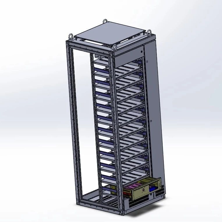 【工程机械】GCS机柜框架部件三维图纸 Solidworks设计