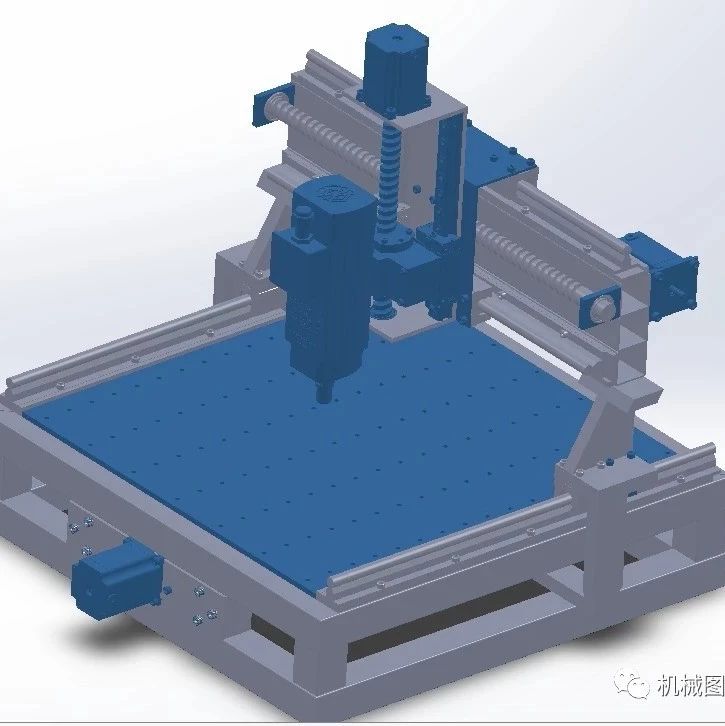 【工程机械】数控PCB雕刻机3D模型图纸 Solidworks设计