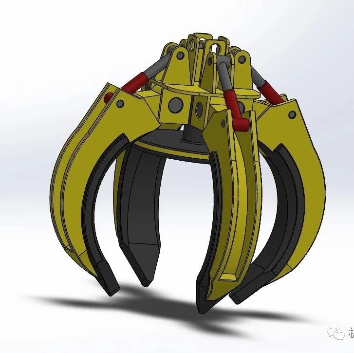 【工程机械】液压抓手液压抓斗3D模型图纸 Solidworks设计