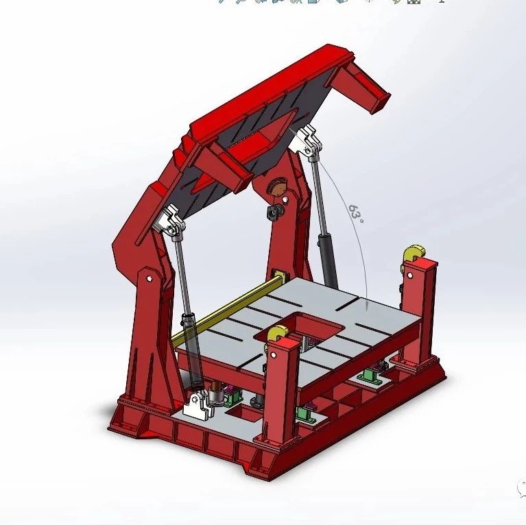 【工程机械】翻转式液压模架25T三维模型图纸 Solidworks设计