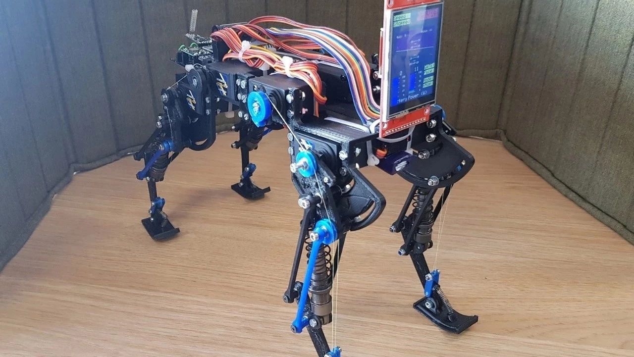 【机器人】适合3D打印的四足小动物机器人三维模型图纸 Fusion 360设计