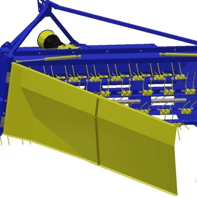 【农业机械】干草翻晒机3D模型图纸 STP IGS格式