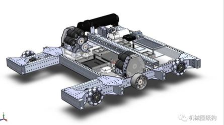 【其他车型】1690 Off-Season全向轮传动底盘3D模型图纸 Solidworks设计