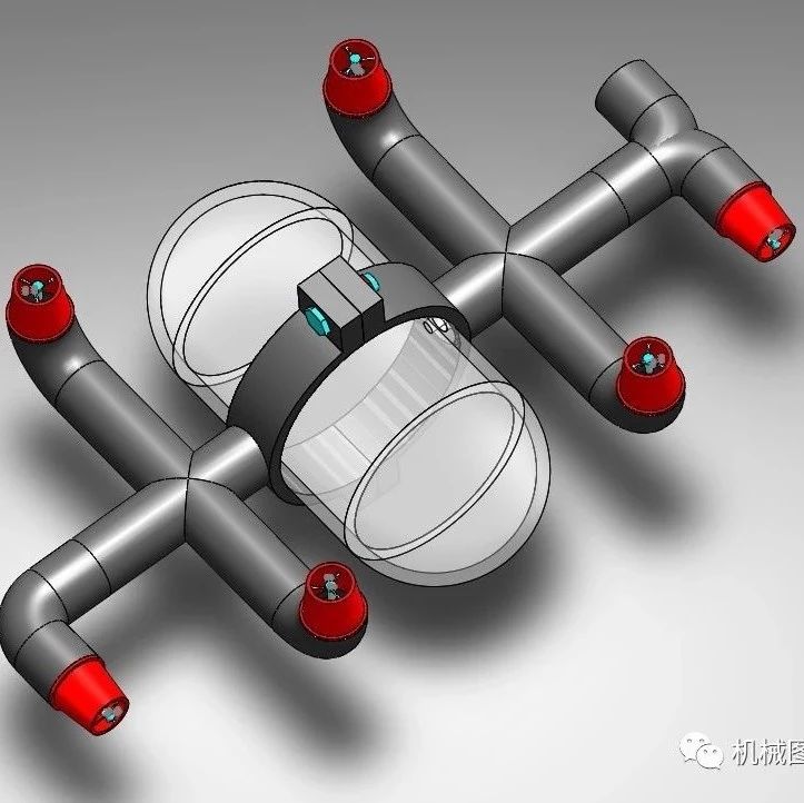 【海洋船舶】ROV遥控无人潜水器造型外壳3D模型图纸 Solidworks设计