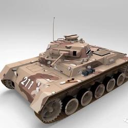 【武器模型】德军三号坦克Panzer III简易模型3D图纸 STEP格式