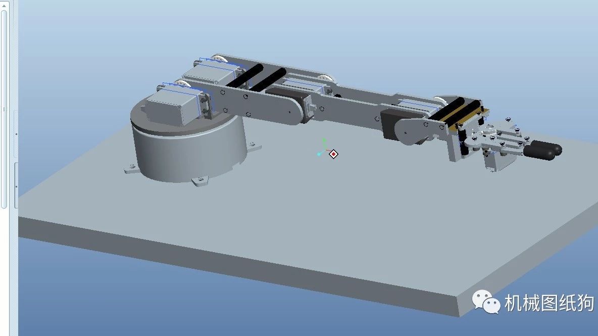 【机器人】lynxmotion工业机械臂图纸 PTC Creo设计 附stp格式