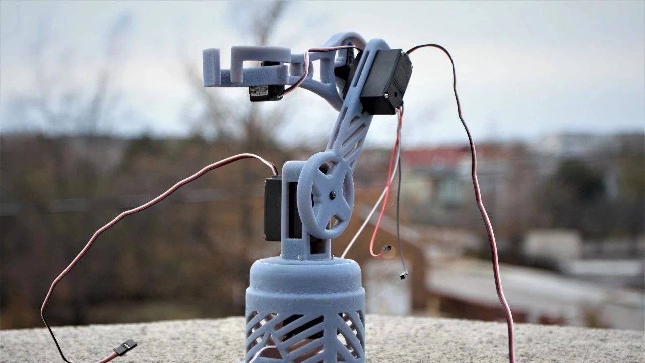 【机器人】简易适合3D打印的三轴机械臂3D模型图纸 Solidworks设计