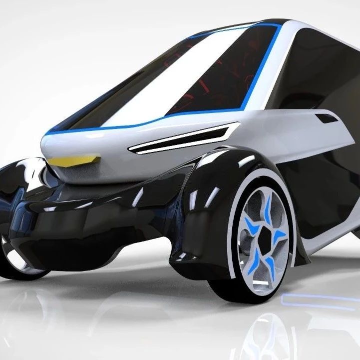 【汽车轿车】市内小型双位小轿车外壳造型3D图纸 Solidworks设计
