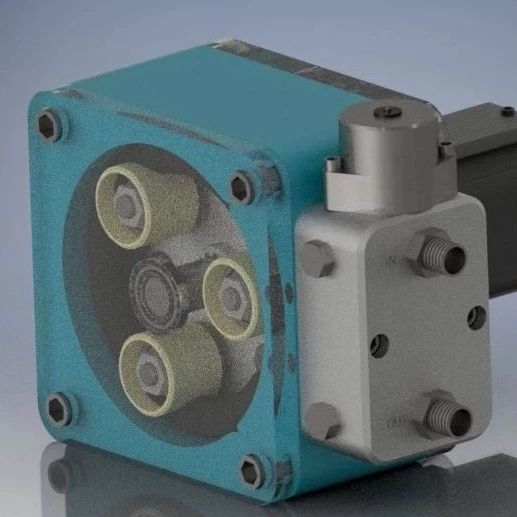 【泵缸阀杆】Peristaltic复式泵双缸泵3D模型图纸 Inventor设计
