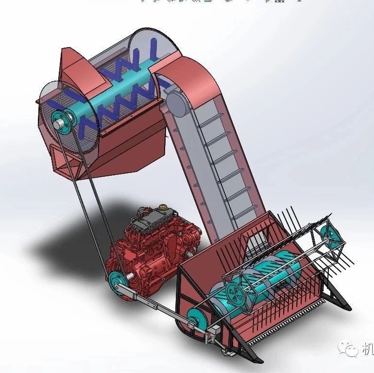 【农业机械】玉米收获机3D模型图纸 Solidworks设计 附STEP格式