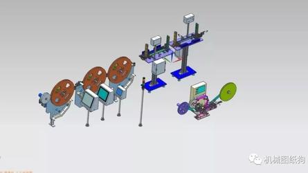 【非标数模】自动化模组（包括收放料机与包装机）3D数模图纸 UG设计