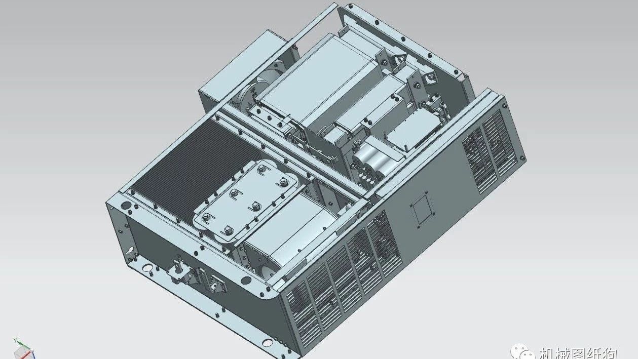 【工程机械】船用轴带发电机变流器3D模型图纸 UG设计