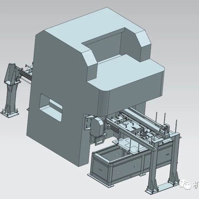 【非标数模】搬运压力机（冲压与取料）3D模型图纸 UG设计