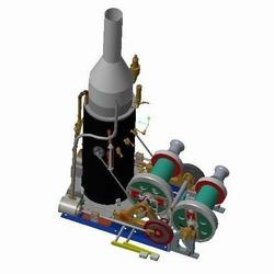 【工程机械】蒸汽炉3D模型图纸 PROE设计 附STEP格式
