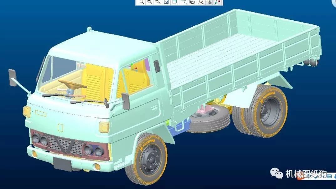 【其他车型】轻型卡车模型3D图纸 CREO设计