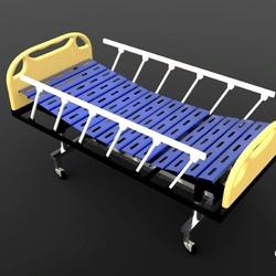 【医疗器械】医院智能病床简易模型3D图纸 Solidworks设计