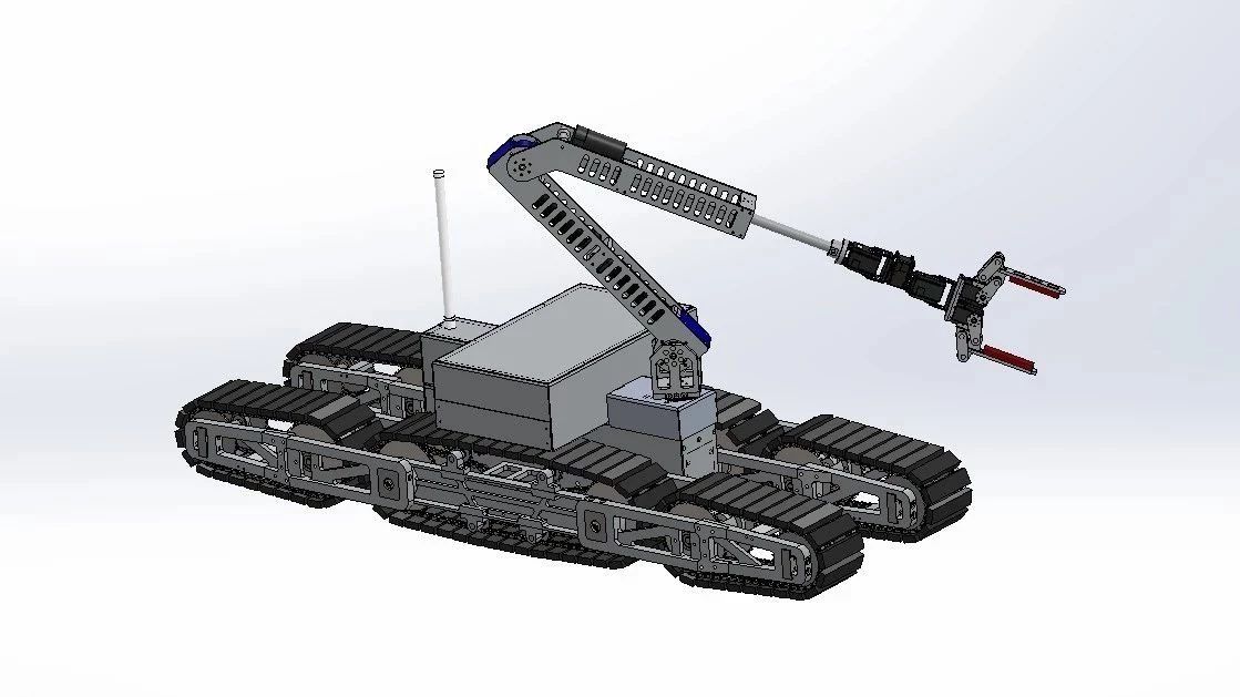 【机器人】防沙砾移动救援机器人3D模型图纸 Solidworks设计