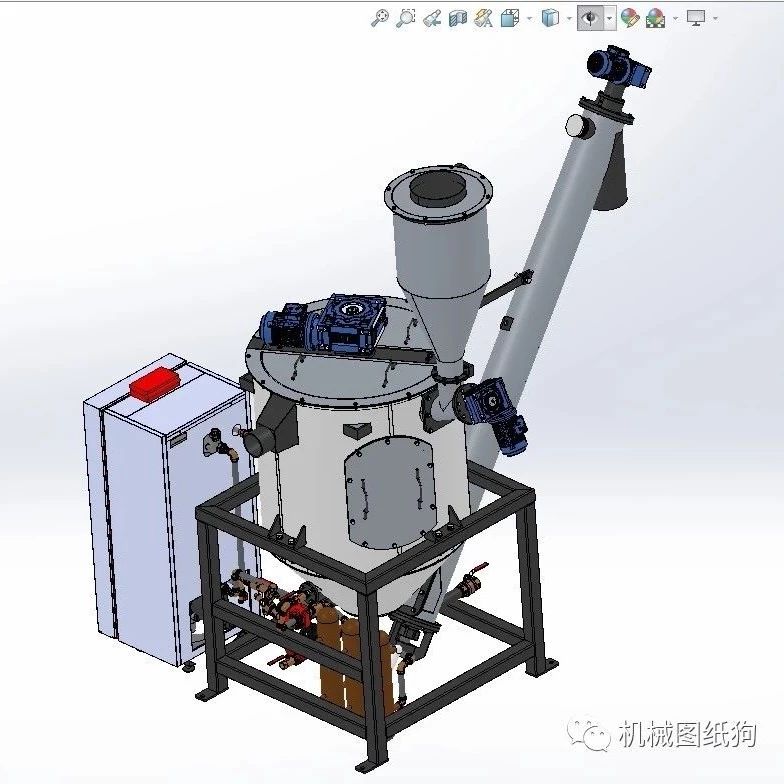 【工程机械】工业热水洗衣机-1960三维模型图纸 Solidworks设计