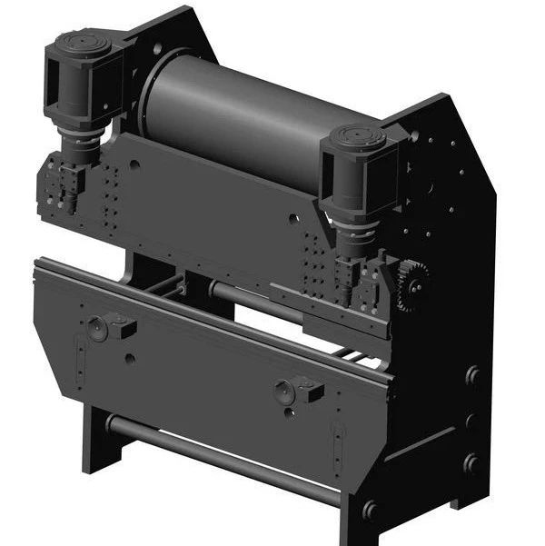 【工程机械】液压弯板机3D模型图纸 STP IGS格式