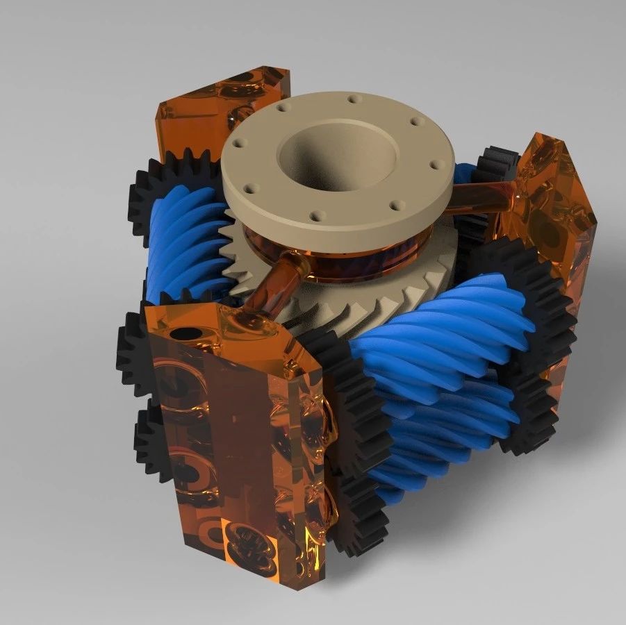 【差减变速器】外壳开放式托森差速器图纸 SolidWorks设计 机械齿轮传动机构