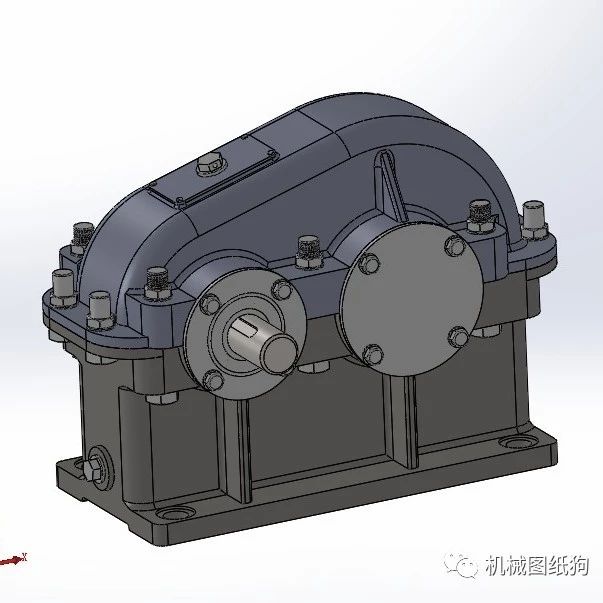 【差减变速器】普通一级减速器3D图纸 SolidWorks格式 变速箱 机械课程设计参考