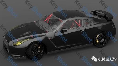 【汽车轿车】Nissan R35 GT-R赛道跑车渲染图纸 bip格式 KeyShot设计