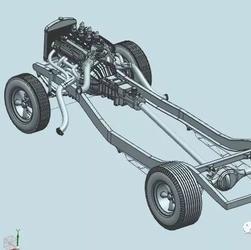 【汽车轿车】福特1940 Ford Coupe老爷车模型3D图纸 step格式 轿车汽车数模