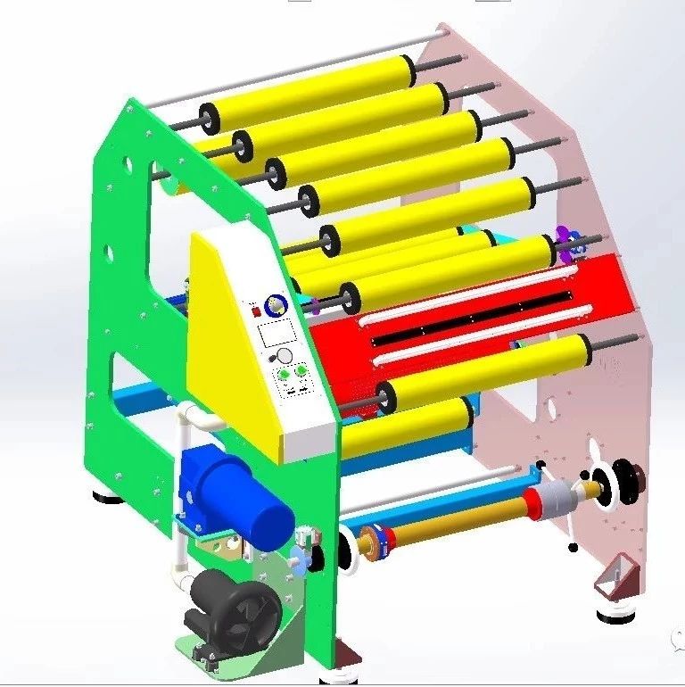 【非标数模】自动开卷机3D模型图纸 Solidworks设计 附STP格式