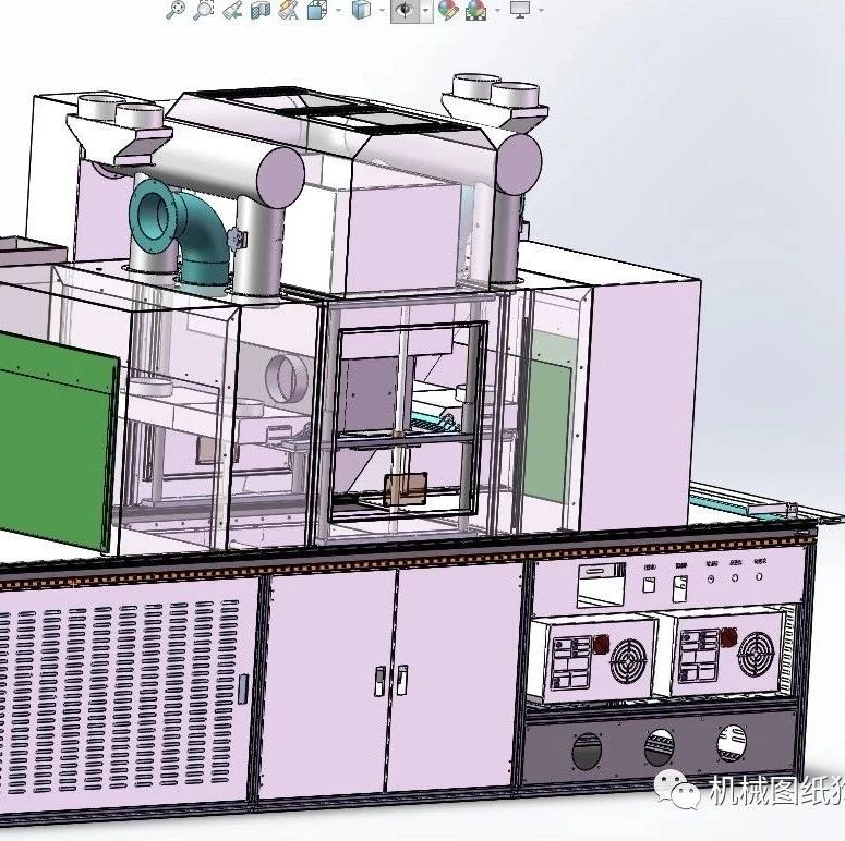 【非标数模】双灯式UV机.内嵌冷气A型(手机屏幕UV固化机)3D模型 Solidworks设计