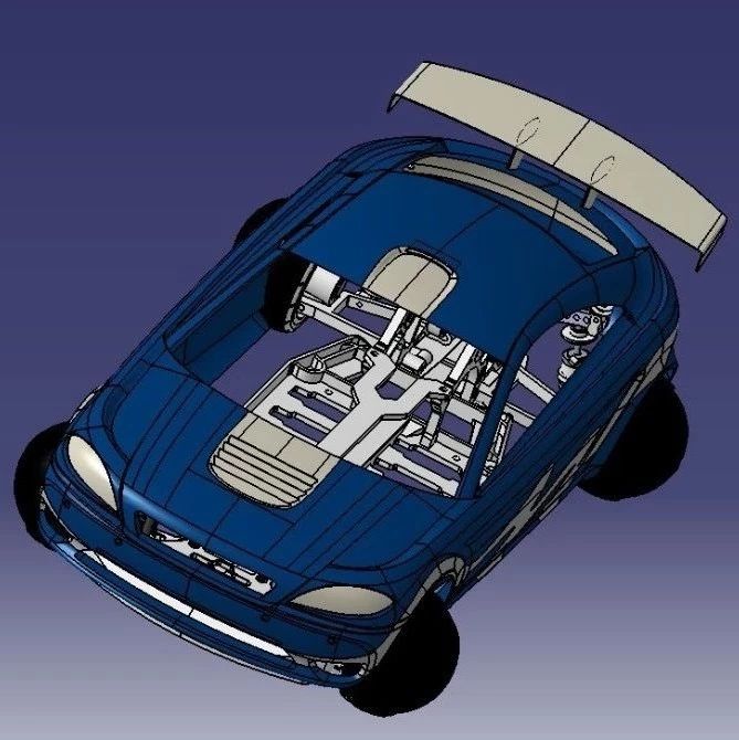 【汽车轿车】汽车外壳与底盘模型3D图纸 IGS格式
