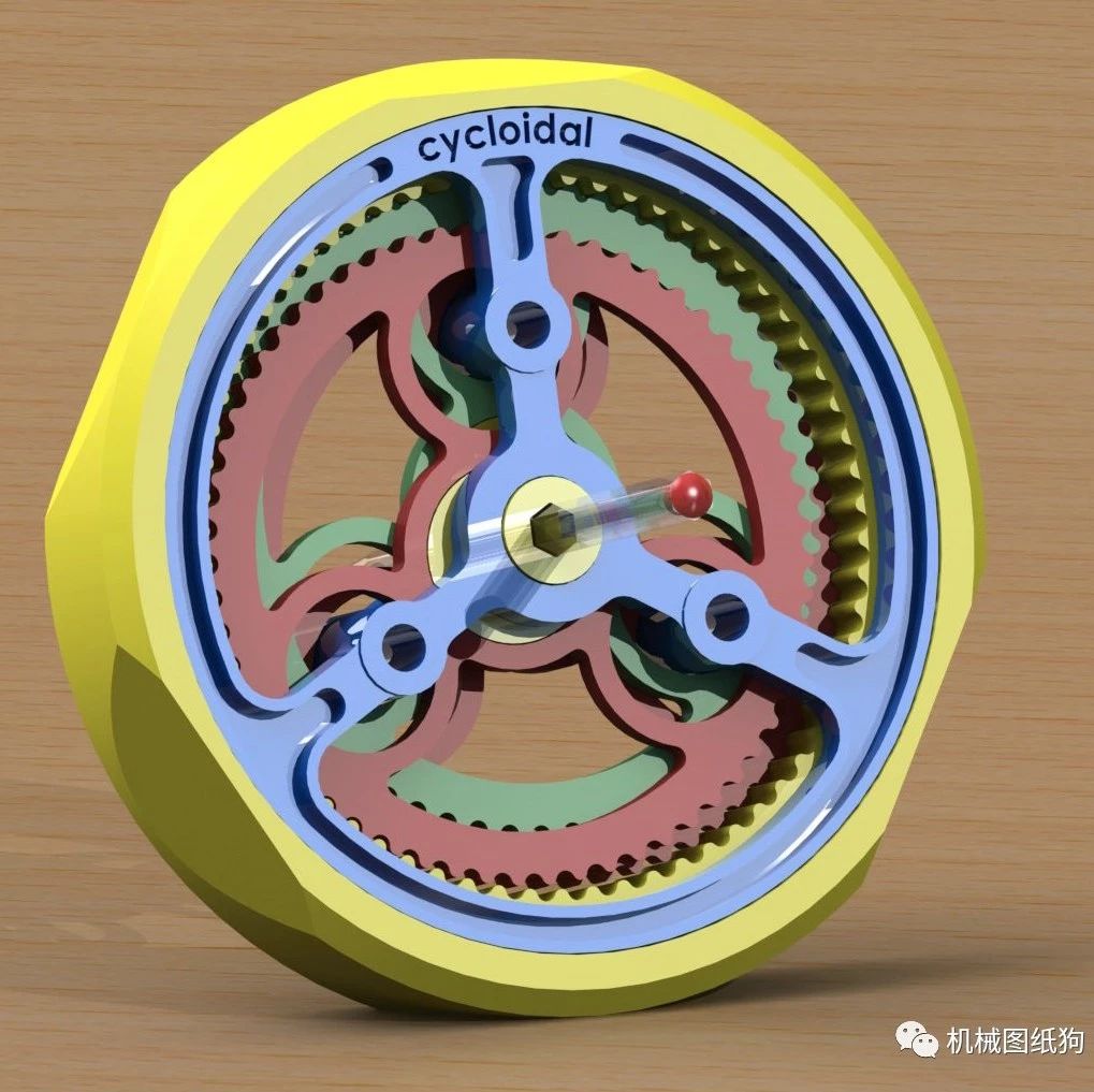 【差减变速器】行星摆线针轮传动机构图纸 SolidWorks设计 STEP格式