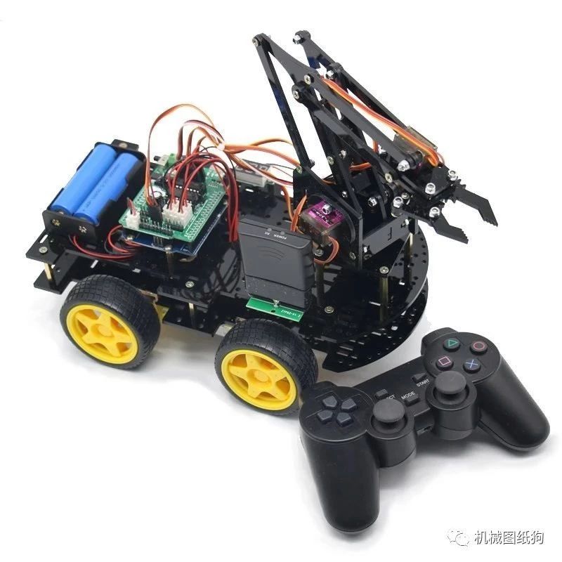 【机器人】适合激光切割的机械臂移动小车3D模型图纸 Solidworks设计