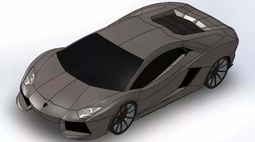 【汽车轿车】兰博基尼Aventador外壳造型3D数模图纸 Solidworks设计