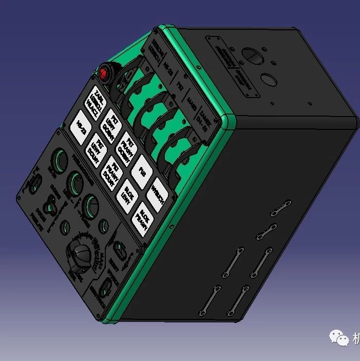 【工程机械】MI-2直升机的控制面板3D模型图纸 STEP格式