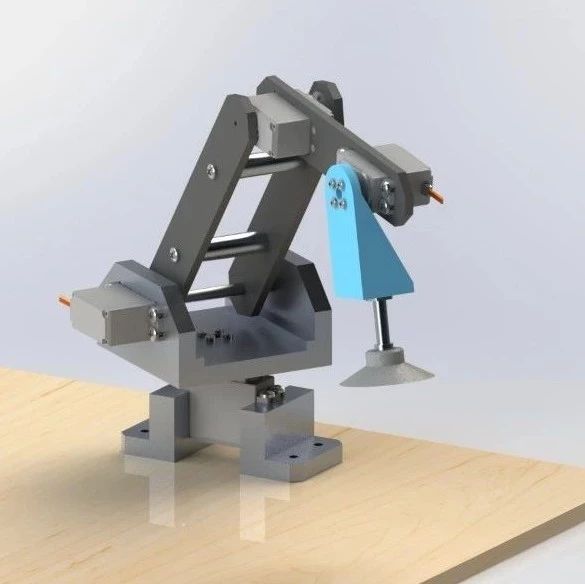 【机器人】简易教学Omicron机械臂模型3D图纸 Solidworks设计 附STEP