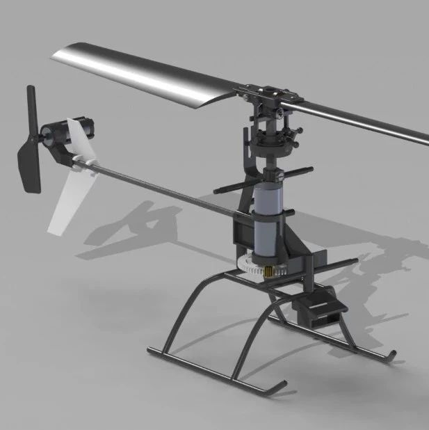 【飞行模型】简易RC遥控飞机模型框架3D图纸 Solidworks设计